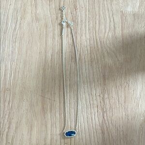 Kendra Scott Silver necklace with blue stone